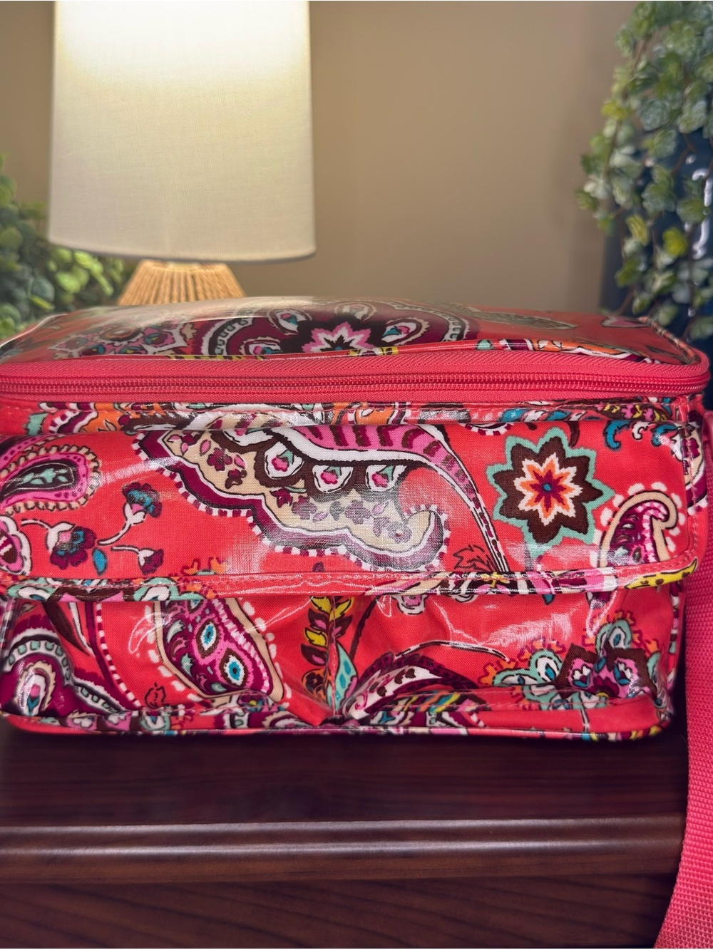 Vera Bradley Call Me Coral Mini Cooler Insulated Lunch Bag Vinyl Retired Pattern